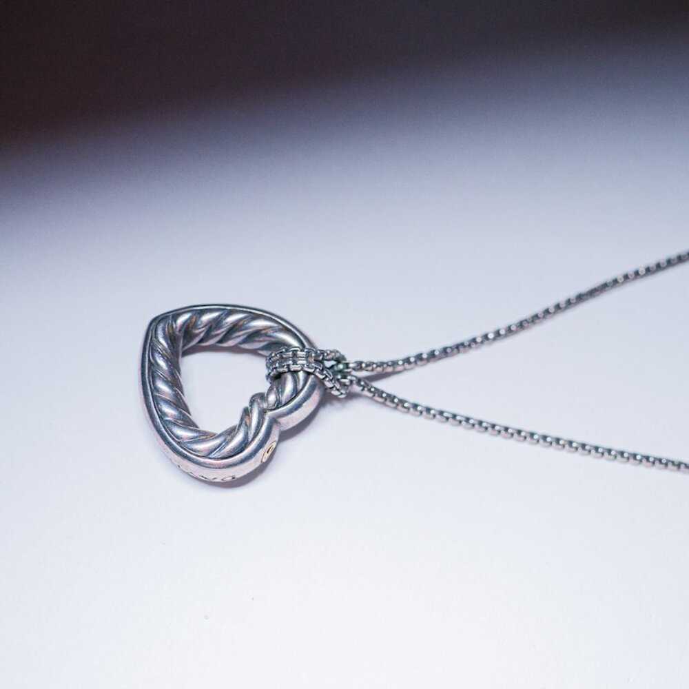 David Yurman Cable Heart Necklace